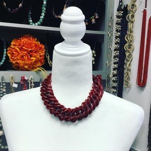 Chunky linked choker necklace
